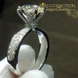 Flower 3 Carat Engagement Ring Rings