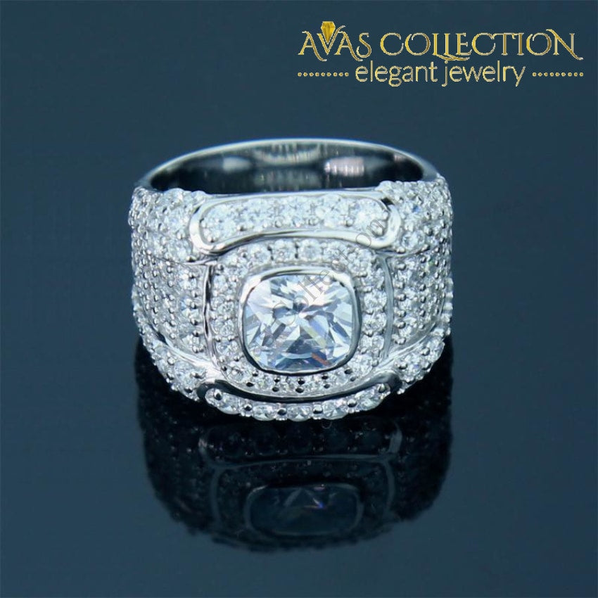ct Cushion Halo Men Ring SONA NSCD – Avas Collection