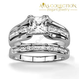 His And Hers Princess Cut Set Rings