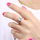 Luxury 3 Ct Rectangle Engagement Ring Rings