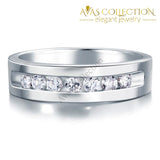 Round Cut Mens Bridal Wedding Band Rings