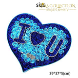 I Love You Heart-Shaped Flower Box Artificial & Dried Flowers