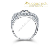 2.5 Ct Cushion Halo Men Ring / Sona Nscd Rings