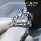 Antique Wedding Set- Princess Cut - Avas Collection