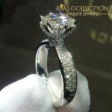 Flower 3 Carat Engagement Ring Rings