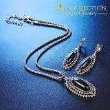 Black Resin Stone Jewelry 3 Pcs Set Sets