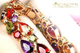 18Kt Rose Gold Filled Multi Stones / Avas Collection Bracelet Strand Bracelets