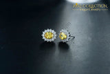 Solid 925 Silver Filled Gold Stone Set Jewelry Sets