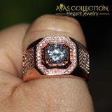 3 Carat Rose Gold Wedding Band Rings