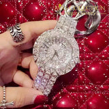 Silver Luxury Steel Full Rhinestone Watch Womens Watches