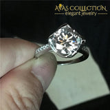 Flower Style 3Ct Engagement Ring Rose Gold/ Silver Rings