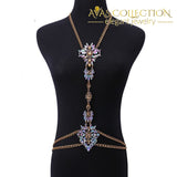 Luxury Crystal Waist Chain Statement Jewelry - Avas Collection