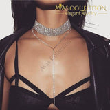Rhinestone Choker Crystal Gem Luxury Necklaces - Avas Collection