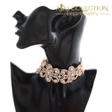 Luxury Hollow Flower Crystal Rhinestone Choker Collar - Avas Collection