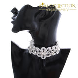 Luxury Hollow Flower Crystal Rhinestone Choker Collar - Avas Collection
