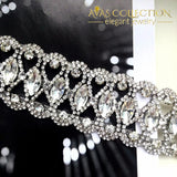 Luxury Hollow Flower Crystal Rhinestone Choker Collar - Avas Collection