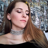 Luxury Hollow Flower Crystal Rhinestone Choker Collar - Avas Collection