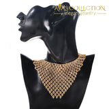 Luxury Hollow Flower Crystal Rhinestone Choker Collar - Avas Collection