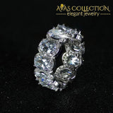 Solid 925 sterling silver   & White Gold Filled eternity Ring for Women - Avas Collection