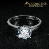 Solid L 925 Sterling Silver 3 Pieces Wedding Ring Set High Quality Engagement Rings