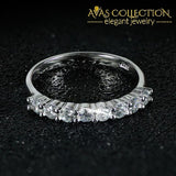 Solid L 925 Sterling Silver 3 Pieces Wedding Ring Set High Quality Engagement Rings