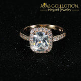 Rose Gold/ Silver Engagement Ring/ Promise Rings - Avas Collection