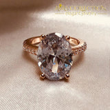 Solitaire Ring for Women Engagement  Ring Rose Gold/Silver - Avas Collection