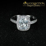 Rose Gold/ Silver Engagement Ring/ Promise Rings - Avas Collection