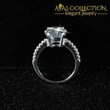 Solitaire Ring for Women Engagement  Ring Rose Gold/Silver - Avas Collection