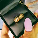 Stainless Steel Enhanced 14K Gold Male Ring Wedding Bands