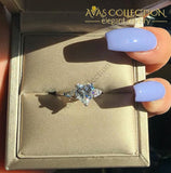 Clara / Big Heart Shape Engagement Ring/ Promise Ring Wedding Bands