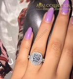 Esmeralda Solid 925 Sterling Silver Engagement/wedding Ring Engagement Rings