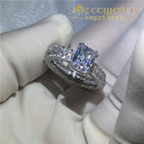 Antique Wedding Set- Princess Cut - Avas Collection