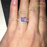 3CT Square Purple Luxury Ring 10k White Gold Filled - Avas Collection