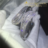 Big Shinning Bangle-White Gold Filled/ Avas Collection Bracelet Bangles