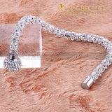 Womens Silver Crystal Bracelet Charm Bracelets