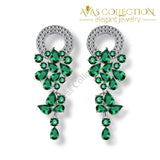 Luxury Green Stone Earrings Collection Drop