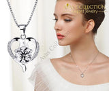 Heart Shape Purple/White Necklace - Avas Collection