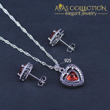 New Arrival Red Heart 4Pcs Set Jewelry Sets