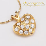 24K Gold Filled Heart Necklace Pendant Necklaces