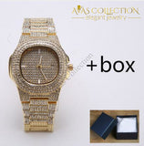 Iced Out Miami Chain Set Gold / 8Inch And 20Inch Pendant Necklaces