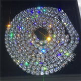 3 Colors Luxury Tennis Necklace Gold Filled Round Cut 4mm