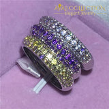3 colors/ 10k White Gold Filled Eternity Ring - Avas Collection