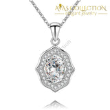 Natural Blue  Pendant Necklace 925 Sterling Silver Oval - Avas Collection