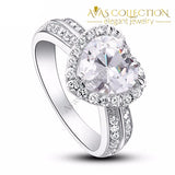 2 Carat Heart Cut Engagement Ring Rings