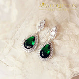 Luxury Green Stone Earrings Collection Drop