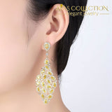 Teardrop Champagne Earrings Drop