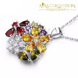 3.5 Carat Flower Necklace Pendants