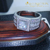 10Kt White Gold Filled Roud Cut Ring Rings
