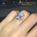 5 Carats Oval Cut Rose Women Wedding Rings Engagement Ring